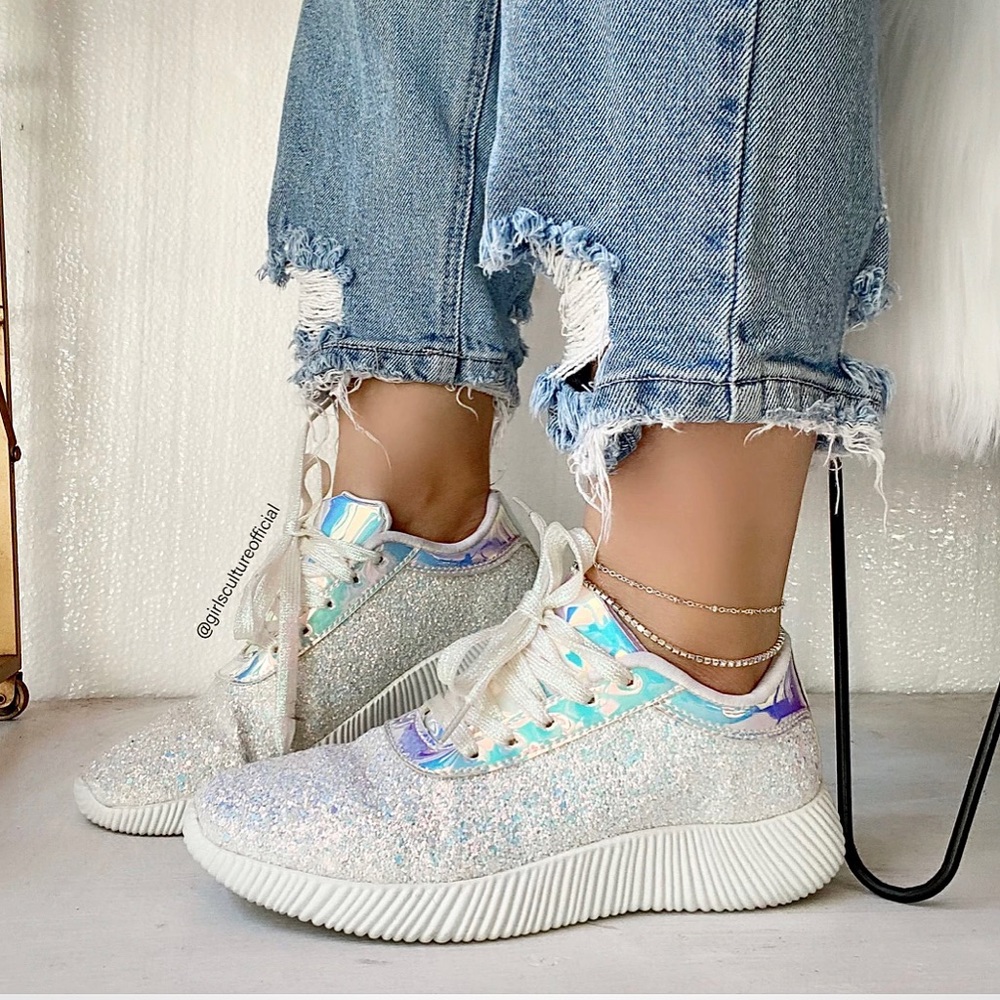 Glitter & Sparkle Metallic Sneakers